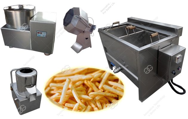 70 KG/H Small Scale Frozen French Fries Production Line For Sale