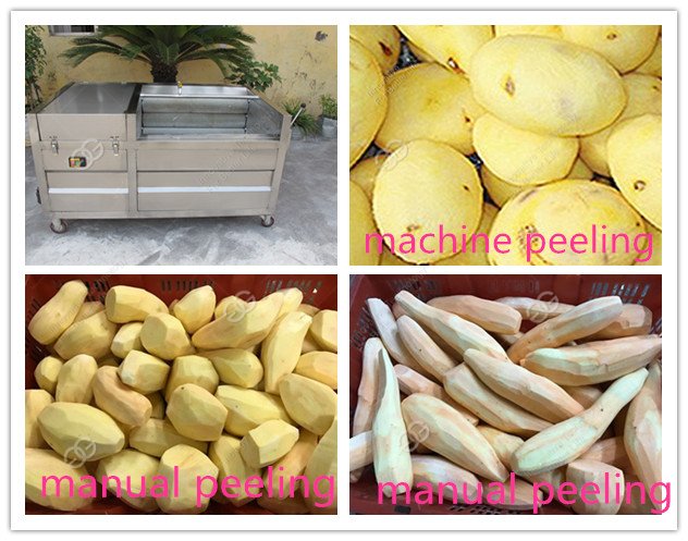 potato washing and peeling machine peeling effect