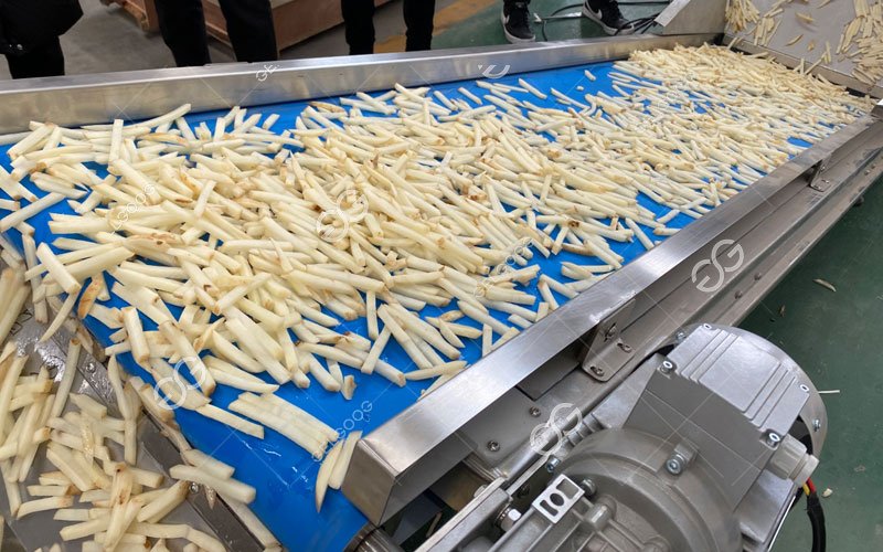 frozen french fries production line detail