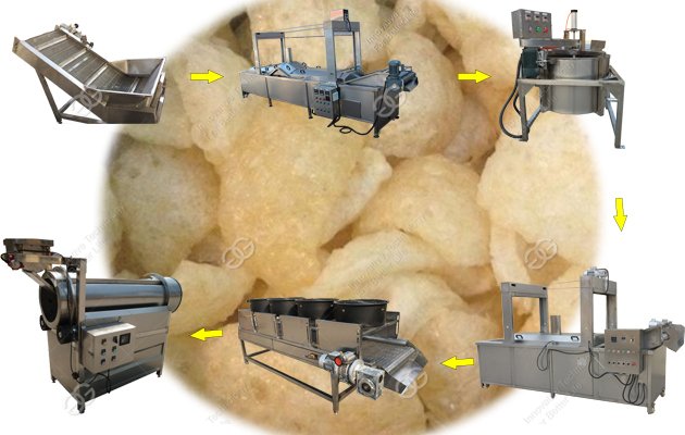 Fully Automatic Fried Pork Skin Making Machine Processing Line