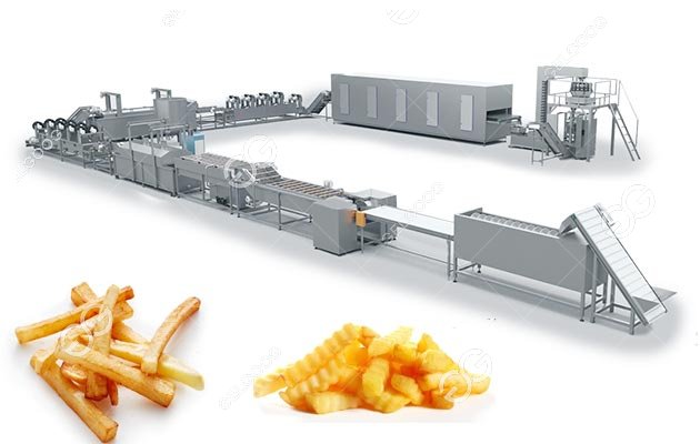 Commercial Frozen French Fries Making Production Line for Sale