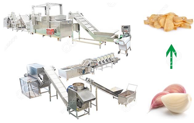 Commercial Fried Garlic Chips Production Line 500Kg/H