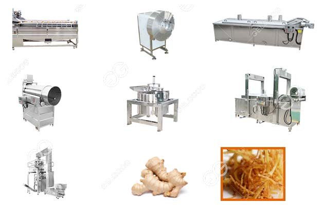  Commercial Shredded Ginger Frying Production Line 