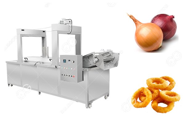 Gas Heating Fried Onion Rings Processing Machine 