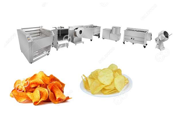 How are potato chips manufactured