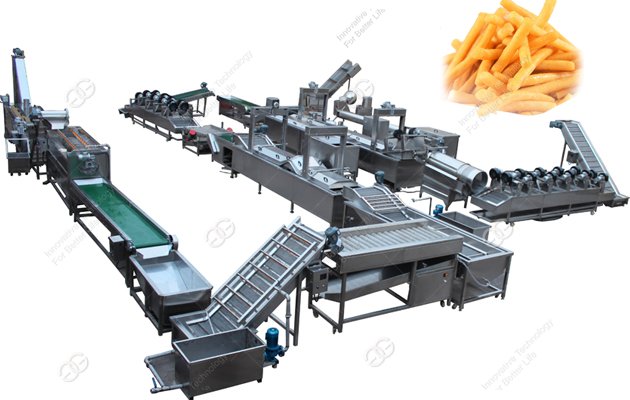 500 KG/H Automatic Potato French Fries Production Line For Sale