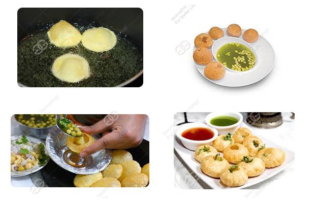 pani puri and golgappa frying machine