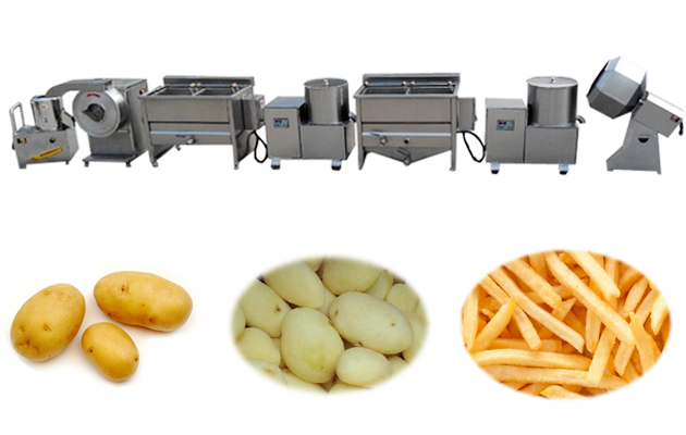 Semi Automatic French Fries Making Machine for Small Scale Factory