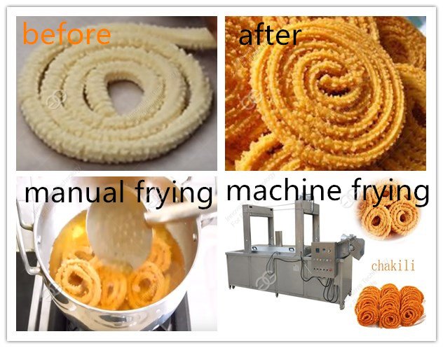 comparidon of manual frying and machine frying