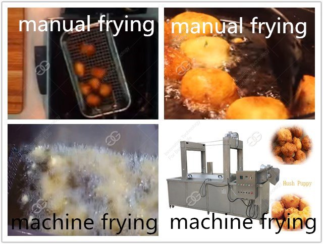 comparison of manual frying and machine frying