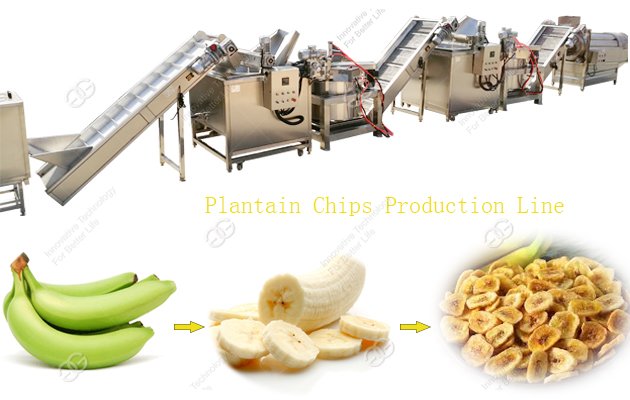 1000kg/h Plantain Chips Production Line With Continuous Work
