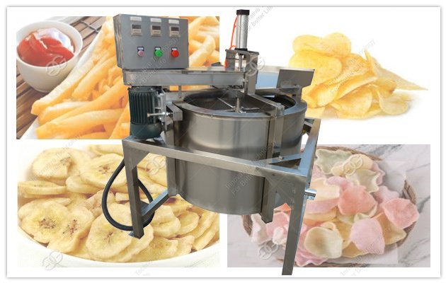 Fried food oil removing machine With Discharge Function