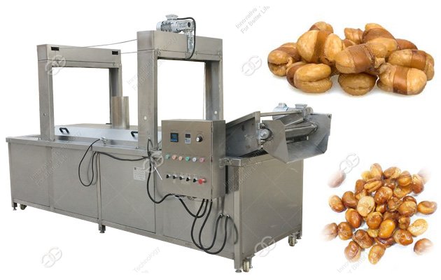 Continuous Broad Beans Fava Beans Frying machine With Adjustables Frying Time