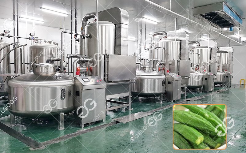 Okra vacuum frying machine